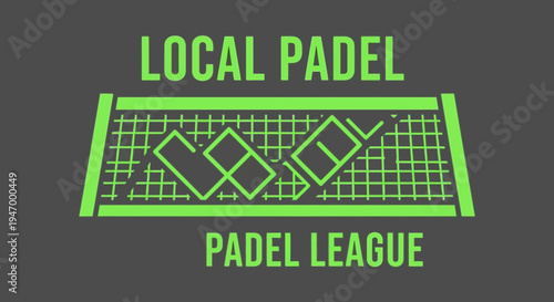 Local Padel League Graphic Design With Net And Sports Elements