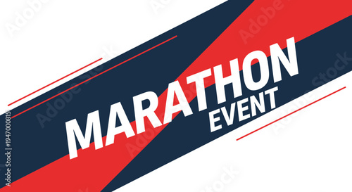 Marathon Event Announcement, Bold Graphic Design for Sports Competitions and Races