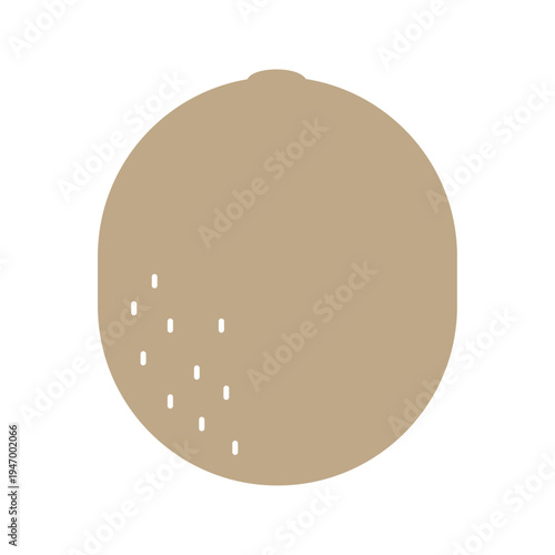 キウイのシンプルアイコン　フラットデザインの果物イラスト