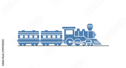 Vintage Steam Train Locomotive Engine.