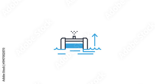 Water Pump System With Rising Arrow.