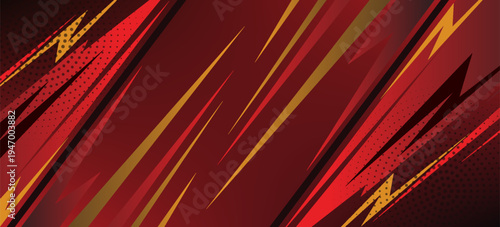 Abstract Red Sports Background Vector. International Sports Day Banner Illustration