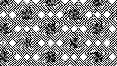 Vintage seamless metal grid pattern geometric texture wallpaper design with square mesh ornament style