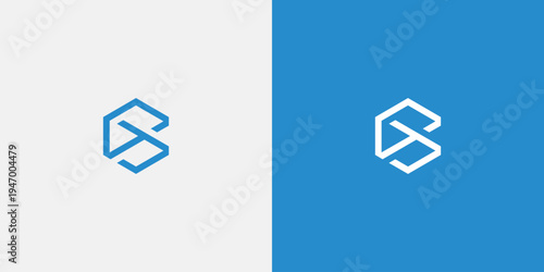 Geometric logo design with a modern and minimalist style.
