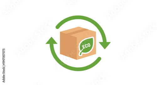 Eco friendly cardboard recycling box package.