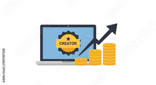 Creator economy digital growth concept.