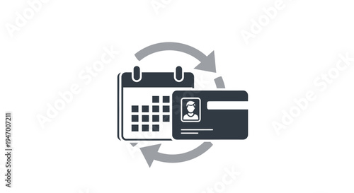 Credit card and calendar icon.