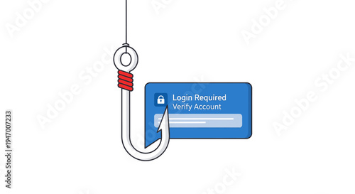 Credit Card on Fishing Hook Security.