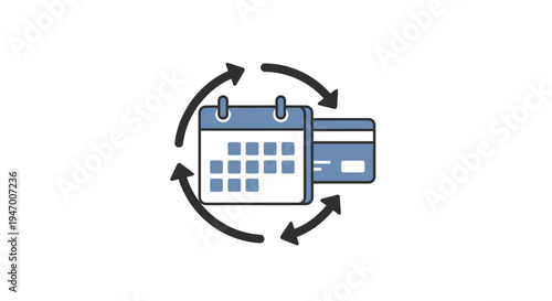 Credit card payment schedule calendar.