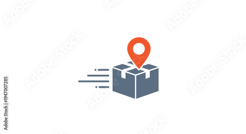 Delivery box with location pin.