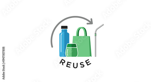 Eco friendly reusable bag bottle cup.