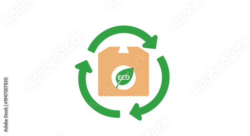 Eco friendly reusable bag logo symbol.