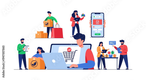 E-commerce Online Shopping Experience: Digital Transactions, Order Management, and Delivery Services