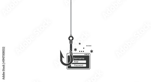 Fishing Rod with Hook and Line.