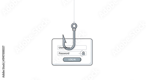 Fishing Hook with Login Card.