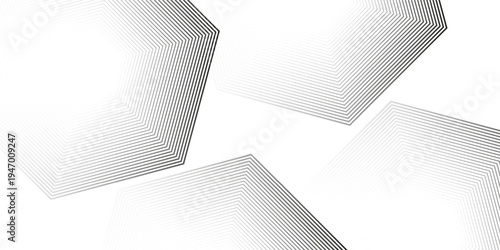 Abstract White Technology Background with Geometric Hexagon Outlines and Subtle Grey Minimalist Lines for Modern Corporate Identity, Digital Science Backdrop, and High Tech Presentation Design