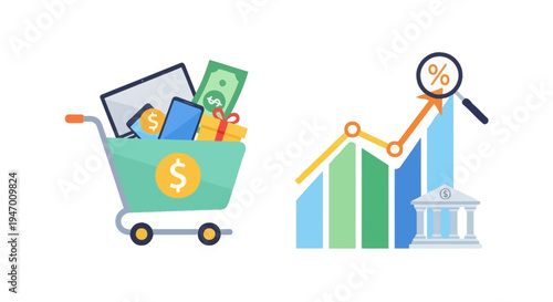 E-commerce & Financial Growth: Online Shopping, Consumer Spending, Market Analysis, Investment Returns, and Economic Trends