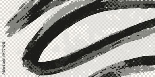 Abstract brushstrokes in grayscale create a dynamic flowing design