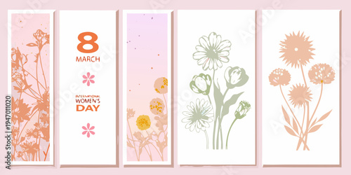 Floral designs celebrating international women s day on march eighth