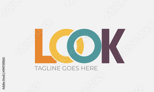 Colorful Look Word Typography Pop Style Design