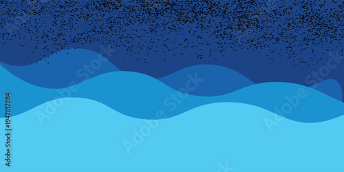 Sea waves layered vector background illustration and sea beach vector illustration eps10.