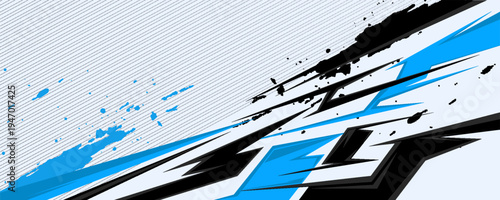 Abstract background for racing Sport Car Wrap design and vehicle livery in blue color combinations EPS 10
