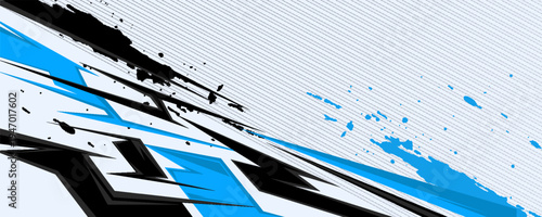 Abstract background for racing Sport Car Wrap design and vehicle livery in blue color combinations EPS 10