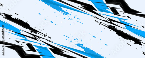 Abstract background for racing Sport Car Wrap design and vehicle livery in blue color combinations EPS 10