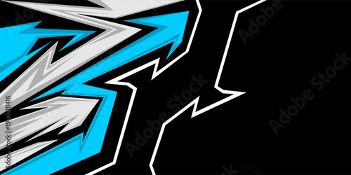 Car decal design vector. Graphic abstract stripe racing background kit designs for wrap vehicle, race car, rally, adventure and livery