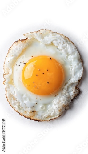 fried egg on a white background