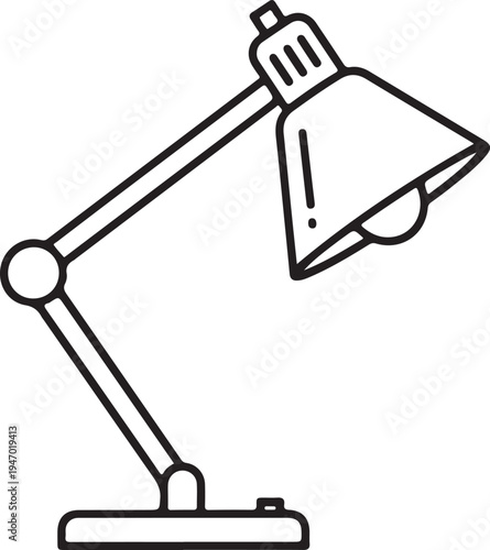 Minimal black and white study desk lamp study lamp