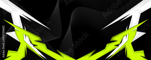 Abstract background for racing Sport Car Wrap design and vehicle livery in green color combinations EPS 10