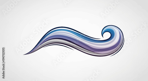 A curved, sweeping stroke of purple and blue hues, resembling a brush stroke