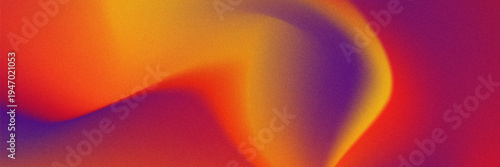 A smooth abstract gradient background blending warm colors such as yellow, orange, and red into cooler tones of purple and blue, with subtle grain texture and small light specks.