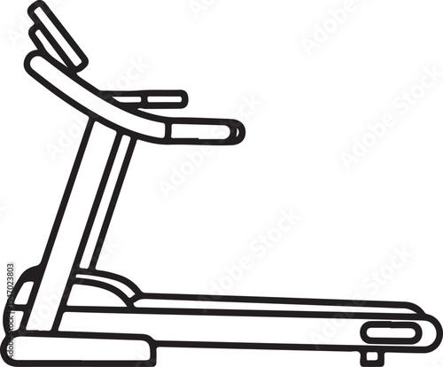 Minimal treadmill gym machine line exercise fitness