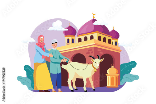 Eid al-Adha sheep illustration