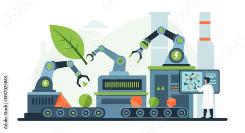 Sustainable Industrial Automation: Robots, Biotechnology, and Eco-Friendly Production