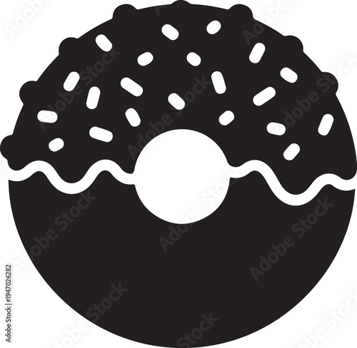 Delicious frosted donut with sprinkles a sweet treat for any occasion.