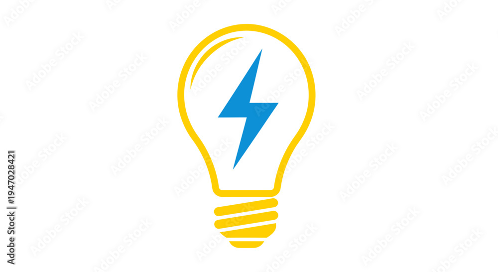 Fototapeta premium Light Bulb with Electric Sign Inside Glowing in Dark Space Whisk
