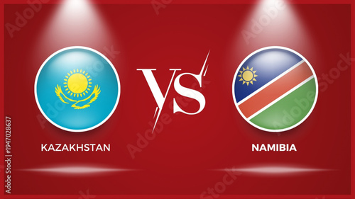 Brazil vs france flag use for uefa european play off world cup 2026 template banner design.