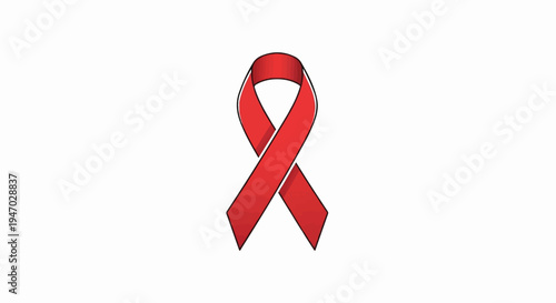 Red awareness ribbon symbol