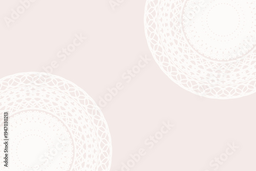 レース模様の円形装飾エレガント背景パターンデザイン素材　茶色