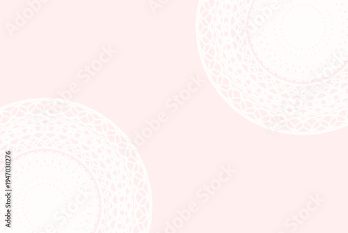 レース模様の円形装飾エレガント背景パターンデザイン素材　ピンク