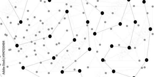 Abstract connecting dots and lines. Connection science and technology background. Vector illustration