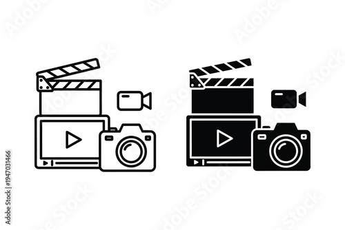 Filmmaking Icons - Video Production, Movie Making, Content Creation, Digital Media