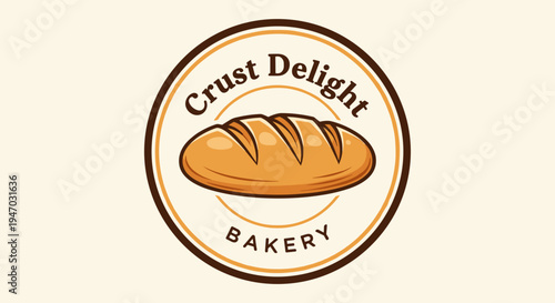 Baked bread crust delight bakery logo.