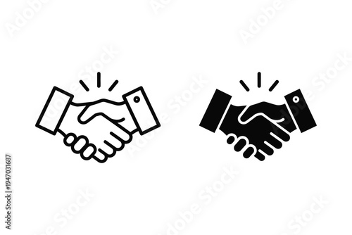 Handshake icon symbolizing agreement, partnership, and business deals