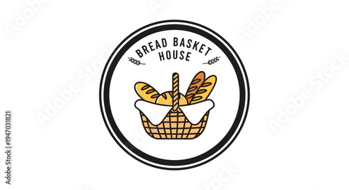 Bread basket with baguette inside.