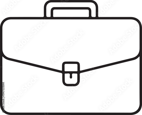 Minimal black and white office briefcase