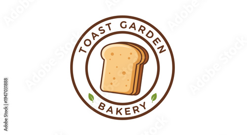 Bread logo with brown crust.